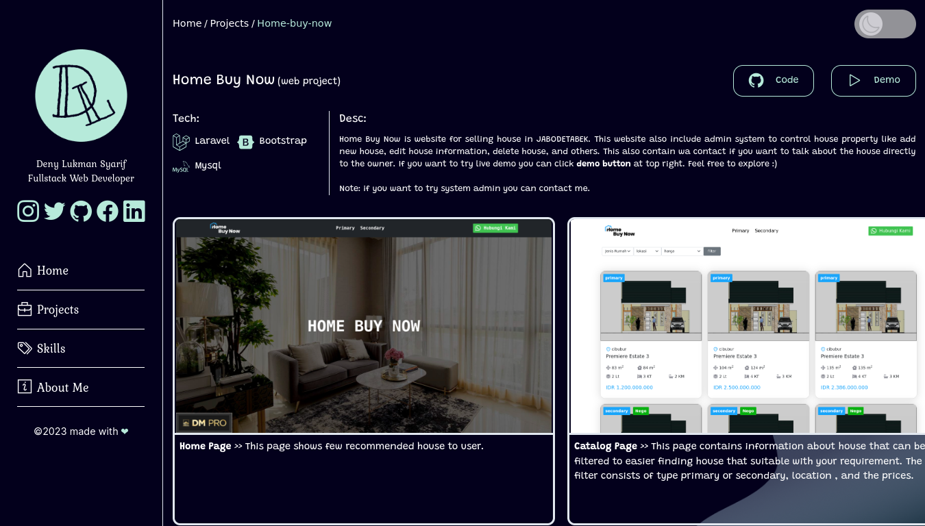 detail project portfolio